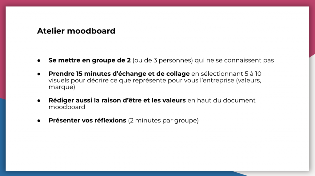 Atelier moodboard raison d'être